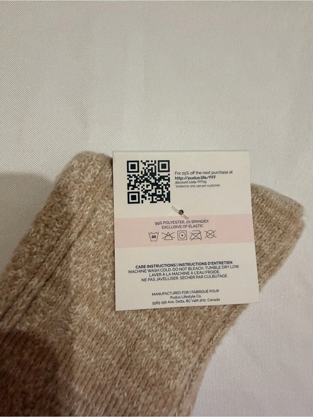 Pudus Sweater Socks NWT Oatmeal Knee High Cable Knit One Size 6-10